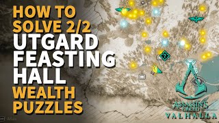 All Utgard Feasting Hall Wealth Chests AC Valhalla Jotunheim Treasure Puzzles [upl. by Atalie]