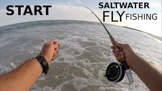 How to START Saltwater Fly Fishing  A INTRODUCTION  Tackle for Surf Pier amp Rock [upl. by Neelyhtak]