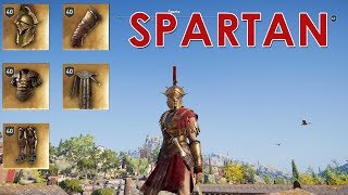 AC Odyssey PELOPONNESIAN LEAGUE legendary Spartan War Hero set [upl. by Airtemed693]