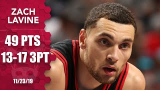 Zach LaVine scores 49 points hits 13 3s vs Hornets  201920 NBA Highlights [upl. by Johny248]