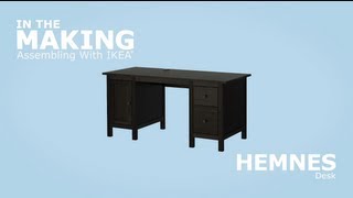 IKEA HEMNES Desk Assembly Instructions [upl. by Venezia]