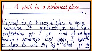 essay on a visit to a historical place [upl. by Enairb635]