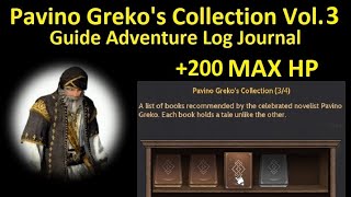 Pavino Grekos Collection Volume 3 Book 9 Adventurer Log Journal Old Moon BDO Black Desert Online [upl. by Eniluap]