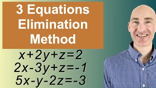 Solving Systems of 3 Equations Elimination [upl. by Silvano133]