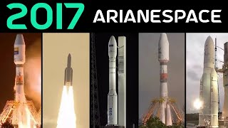 Rocket Launch Compilation 2017  ArianeSpace [upl. by Aiyot]