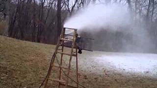 Backyard snowmaking [upl. by Ibbed]