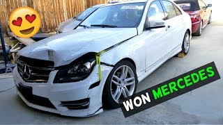 BUYING MERCEDES FROM COPART CAR AUCTION WITH NO LICENSE [upl. by Greenman635]