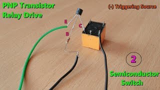 PNPTransistor based DC Relay Drive make  Triggering source voltage  method2 [upl. by Siroved]