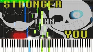 Stronger Than You  Undertale Animation ParodySyntheisa Piano Cover [upl. by Yatnuhs]