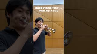 piccolo trumpet high F and G ピッコロトランペット 練習 [upl. by Nalon]