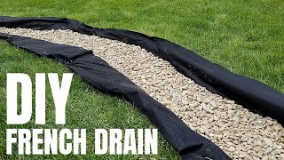 DIY French Drain  Cheap Yard Drainage Solution  pt 1 [upl. by Legnalos476]