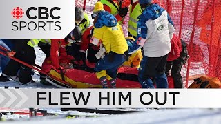 American alpine skier Tommy Ford airlifted after heavy crash in Adelboden  CBC Sports [upl. by Partridge]