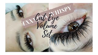 Extra Wispy Volume Cat Eye Set  Start to Finish [upl. by Galan]