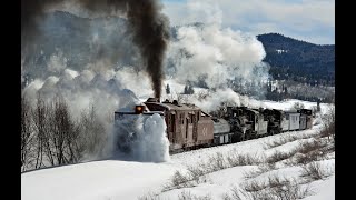 Cumbres and Toltec Rotary steam powered snowplow gets to work 2020 Part 1 [upl. by Bridge]