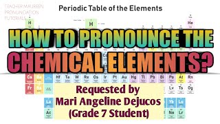 HOW TO PRONOUNCE THE 118 ELEMENTS IN PERIODIC TABLE  Teacher Maureen [upl. by Dulcy881]