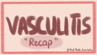 VASCULITIS  VASCULAR PATHOLOGY  Recap [upl. by Hedley]