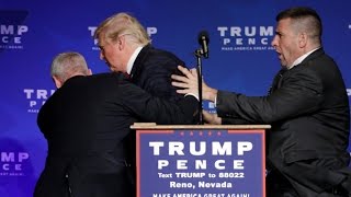 Donald Trump rushed off stage during rally in Nevada [upl. by Hamann]