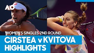 Sorana Cirstea vs Petra Kvitova Match Highlights 2R  Australian Open 2021 [upl. by Araminta38]