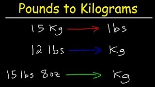 How To Convert From Pounds To Kilograms and Kilograms to Pounds [upl. by Aropizt]