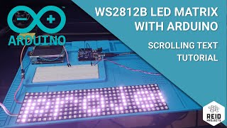 How to control RGB WS2812B LED 32x8 matrix with an Arduino  Tutorial [upl. by Hillyer]