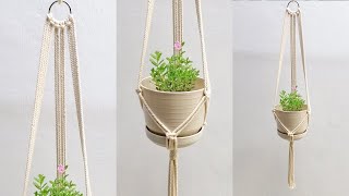 DIY Macrame Plant Hanger Tutorial  Easy Macrame Plant Hanger Tutorial  Beginner [upl. by Anaiek]