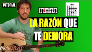 TUTORIAL  La razón que te demora  La Renga  Tutorial guitarra acústica acordes y punteos [upl. by Efal]