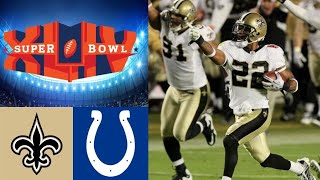 New Orleans Saints vs Indianapolis Colts  Super Bowl XLIV Highlights [upl. by Ecirbaf]