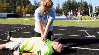 Performing CPR one person  First Aid Skills [upl. by Shauna]