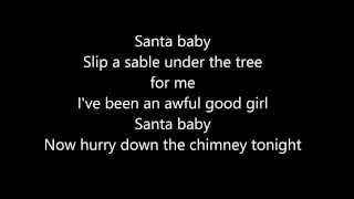 Ariana Grande amp Liz Gillies  Santa Baby Lyrics on Screen [upl. by Acinoed]