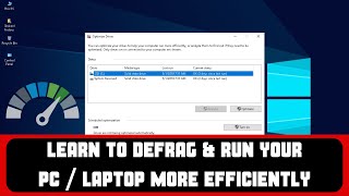 How To Defrag Windows 10 [upl. by Elnora]