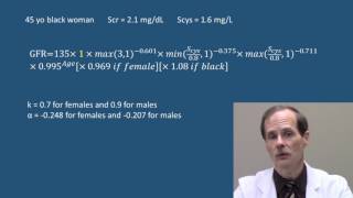 CKDEPI creatininecystatin equation example [upl. by Fowler]