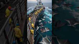 Giant Oceanic Manta Rays Fishing – A Rare Sight [upl. by Tnarb267]