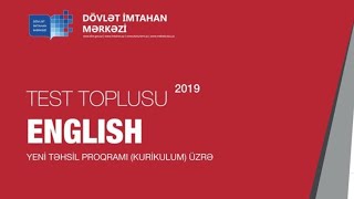 İngilis Dili yeni 2019 test toplusu  1ci hissə CAVABLAR  HD [upl. by Saks]