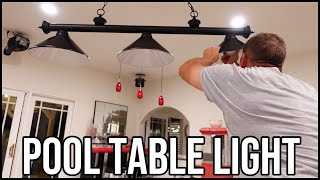 DIY How to install a light over a pool table  includes some light installation tips [upl. by Sparhawk]