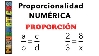 Proporcionalidad numérica PROPORCIÓN definición y ejemplos [upl. by Amargo60]