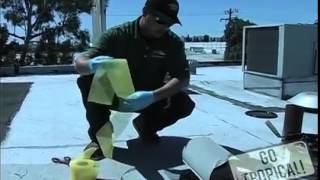 How to apply roof mastic around piping and metal [upl. by Goodrich]