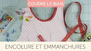 Coudre le biais dans une encolure ou emmanchure  TUTO COUTURE [upl. by Birgit981]