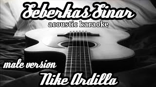 Nike Ardilla  Seberkas Sinar acoustic karaoke male version [upl. by My]