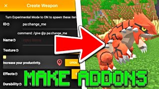 How To Make Addons For MCPE Mobile  Minecraft Pocket Edition [upl. by Halona]