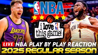 🔴LAKERS vs PELICANS │ 2025 NBA Basketball Game PlayByPlay Reaction amp Scoreboard [upl. by Leftwich]