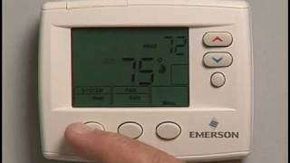 How to Operate a Emerson 1F80 Programmable Thermostat [upl. by Laroy]