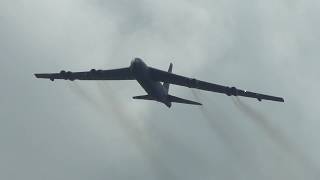 🇺🇲 Great Sounding B52 Flying Over Farnborough UK [upl. by Kcirdorb]