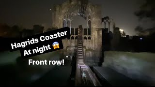 NIGHT TIME Hagrids Magical Creatures Motorbike Adventure Front Row POV [upl. by Ainslee276]