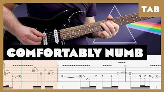 Pink Floyd  Comfortably Numb  Guitar Tab  Lesson  Cover  Tutorial [upl. by Nahttam793]