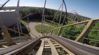 Mystic Timbers Roller Coaster  Kings Island POV [upl. by Avraham260]