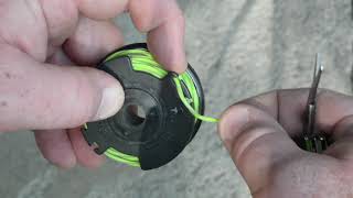 RYOBI How to ReSpoolReString 18V WEED WHACKER [upl. by Halonna]