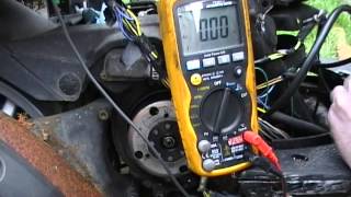 How to Test Stator Ignition CDi Piaggio 50cc Scooter [upl. by Nolra]