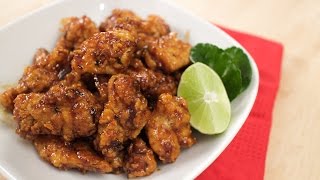 Hot Thai Chicken  Fried Chicken in Sweet Chili Lime Sauce Recipe [upl. by Halak]