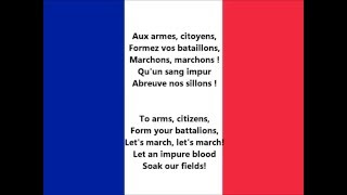 La Marseillaise  Anthem of France lyrics [upl. by Moersch184]