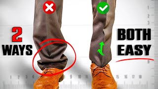 How To Hem Your Dress Pants AT HOME  DIY Tailoring [upl. by Sirdna]